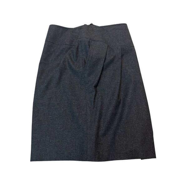Max Mara Grey Wool Blend Pleated Pencil Skirt Womens Size 8 - Picture 6 of 6